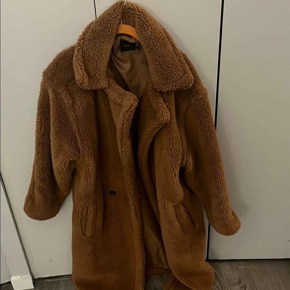 Poshmark Brown Faux Fur Coat